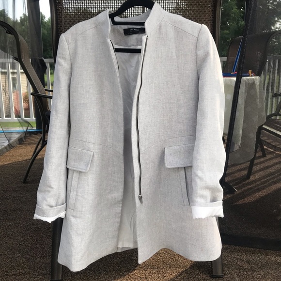 Zara Jackets & Blazers - Zara Gray Blazer Jacket size L